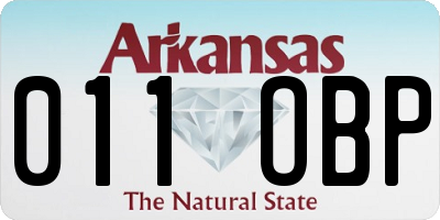 AR license plate 011OBP