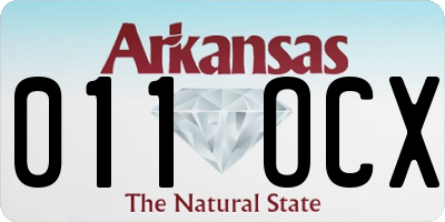 AR license plate 011OCX