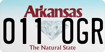 AR license plate 011OGR