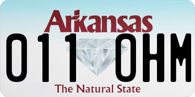 AR license plate 011OHM