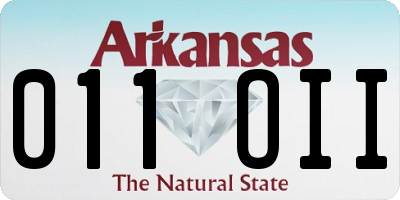 AR license plate 011OII
