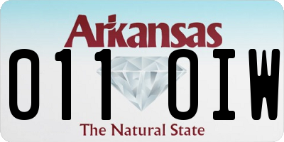 AR license plate 011OIW