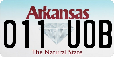 AR license plate 011UOB