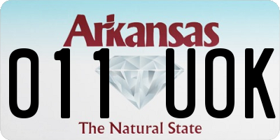 AR license plate 011UOK