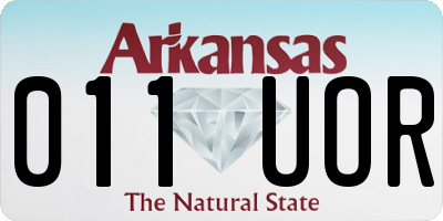 AR license plate 011UOR