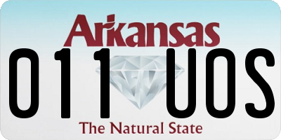 AR license plate 011UOS