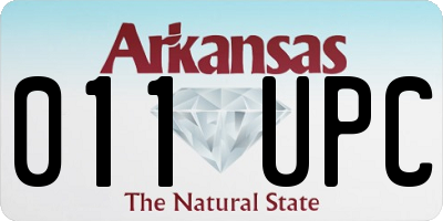 AR license plate 011UPC
