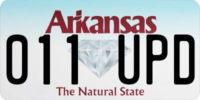 AR license plate 011UPD