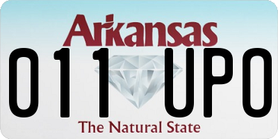 AR license plate 011UPO
