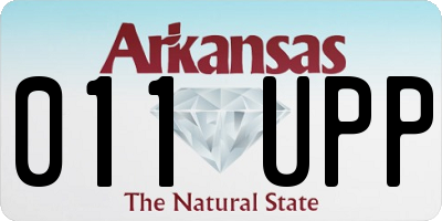 AR license plate 011UPP