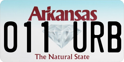 AR license plate 011URB