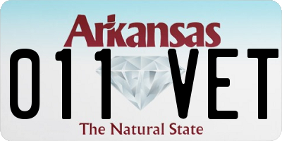 AR license plate 011VET