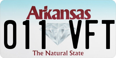 AR license plate 011VFT