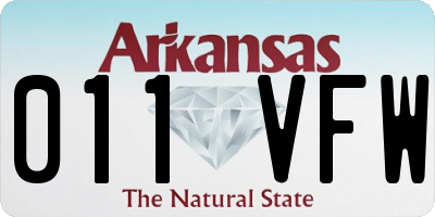 AR license plate 011VFW