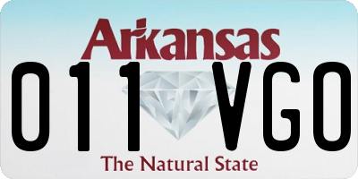 AR license plate 011VGO
