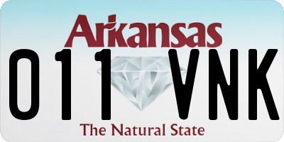AR license plate 011VNK