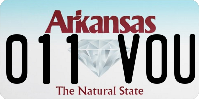 AR license plate 011VOU