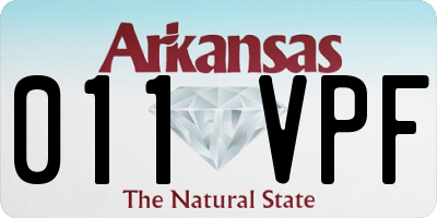 AR license plate 011VPF