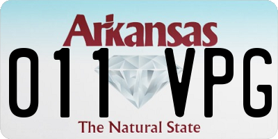 AR license plate 011VPG