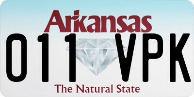 AR license plate 011VPK