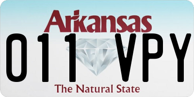 AR license plate 011VPY