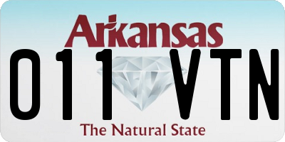 AR license plate 011VTN