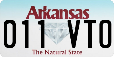 AR license plate 011VTO