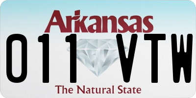 AR license plate 011VTW