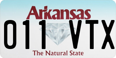 AR license plate 011VTX