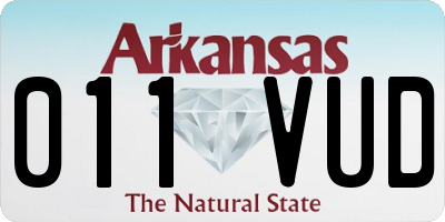 AR license plate 011VUD