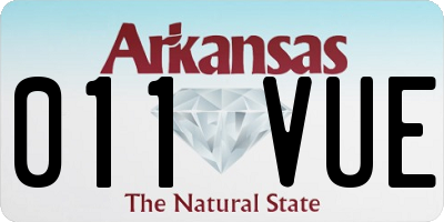 AR license plate 011VUE