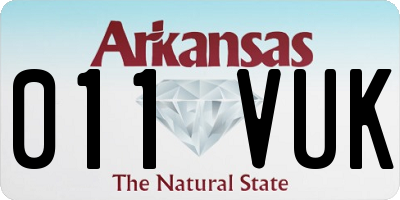 AR license plate 011VUK