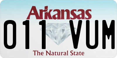 AR license plate 011VUM
