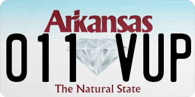 AR license plate 011VUP