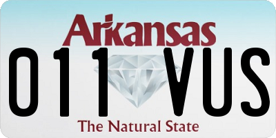 AR license plate 011VUS
