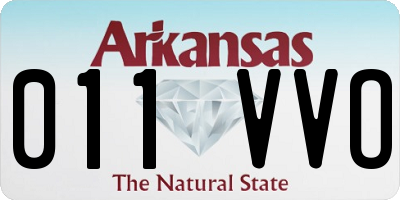 AR license plate 011VVO