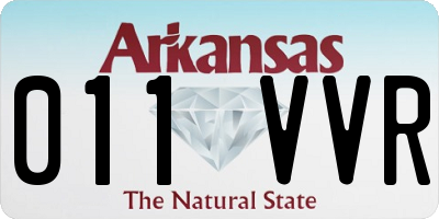 AR license plate 011VVR