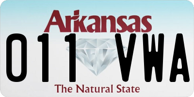 AR license plate 011VWA