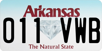 AR license plate 011VWB