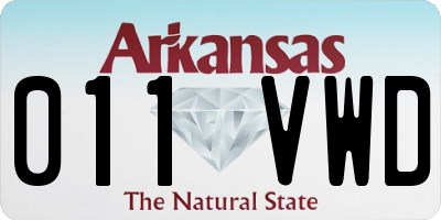 AR license plate 011VWD