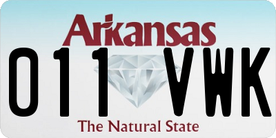 AR license plate 011VWK