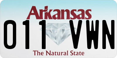 AR license plate 011VWN