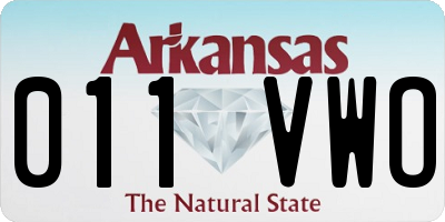 AR license plate 011VWO