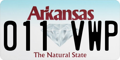 AR license plate 011VWP