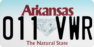 AR license plate 011VWR