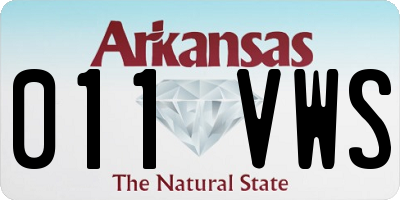 AR license plate 011VWS