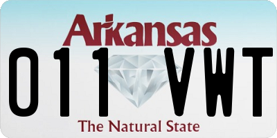 AR license plate 011VWT
