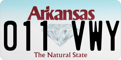 AR license plate 011VWY