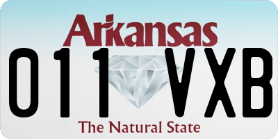 AR license plate 011VXB
