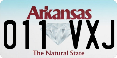 AR license plate 011VXJ
